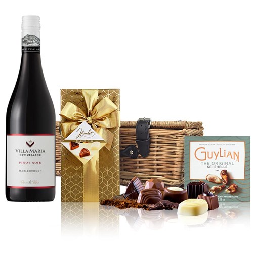 Villa Maria Pinot Noir Private Bin 75cl Red Wine And Chocolates Hamper